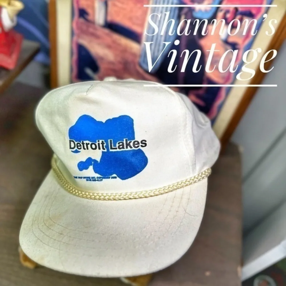 Detroit Lakes VNTG 1980s snap back hat